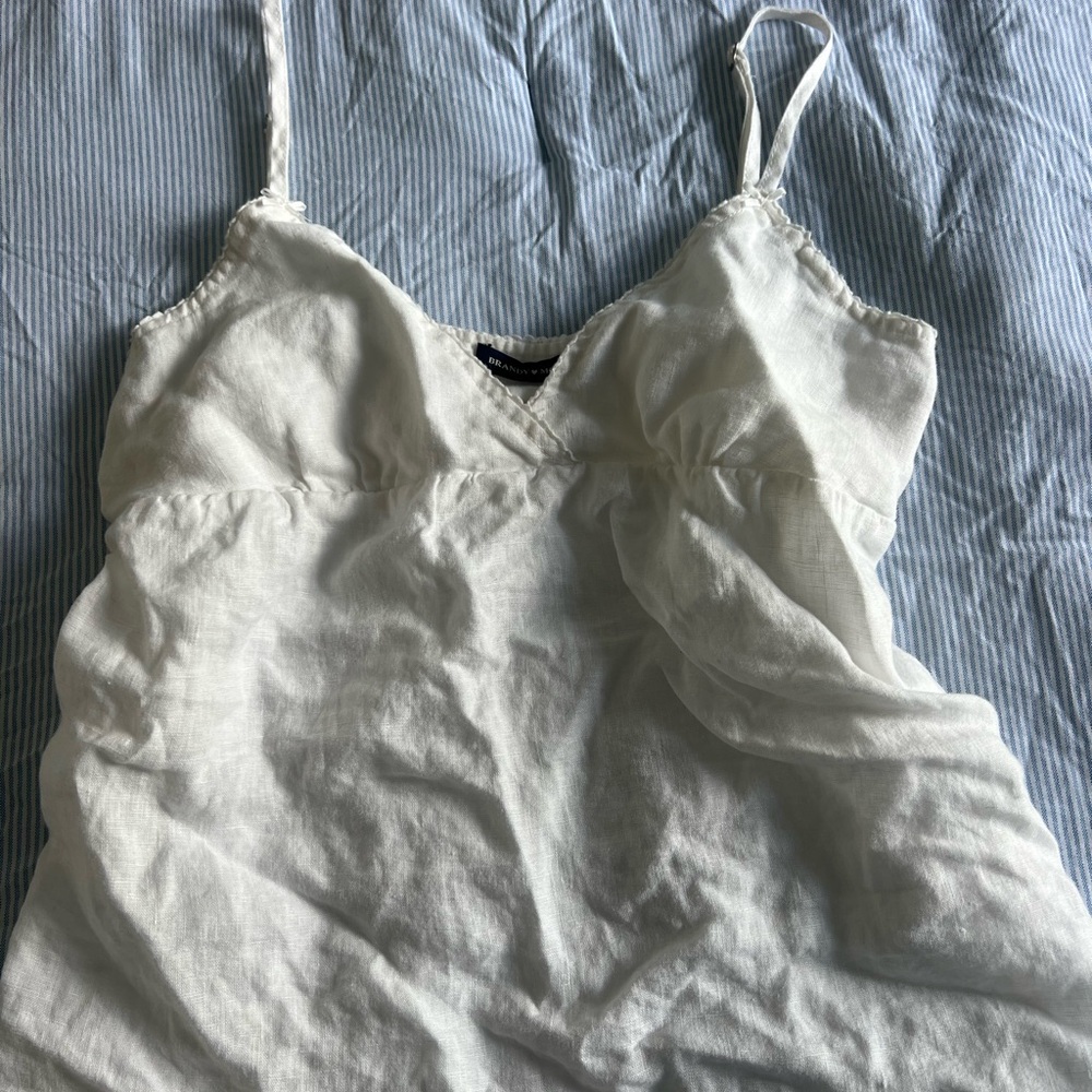 Brandy Melville Edith white wrap tank top